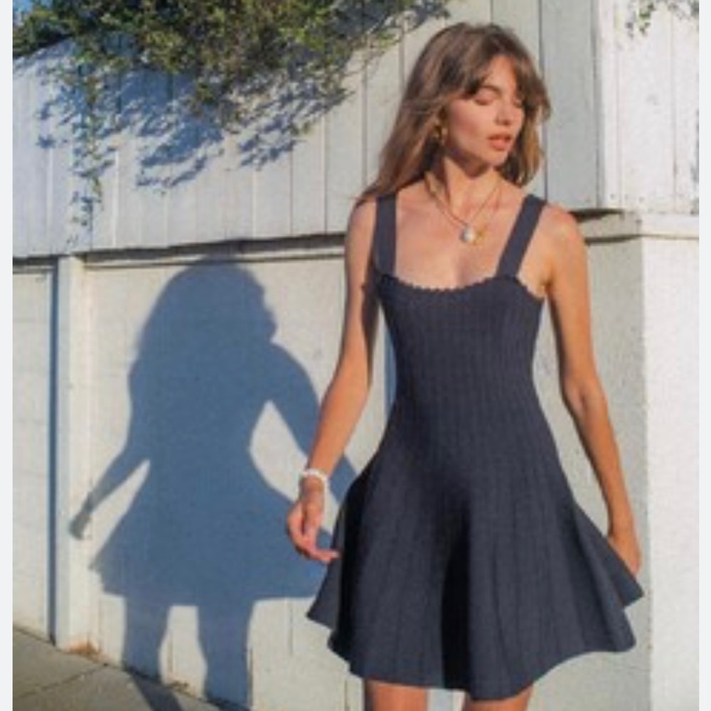 Claudie Pierlot Knit Flare Mini Dress View 2
